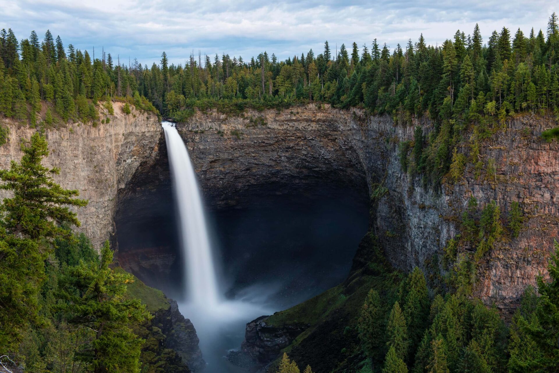 Footer Helmcken Falls, waterfall, Wells Gray Provincial Park, Murtle River, British Columbia, Canada