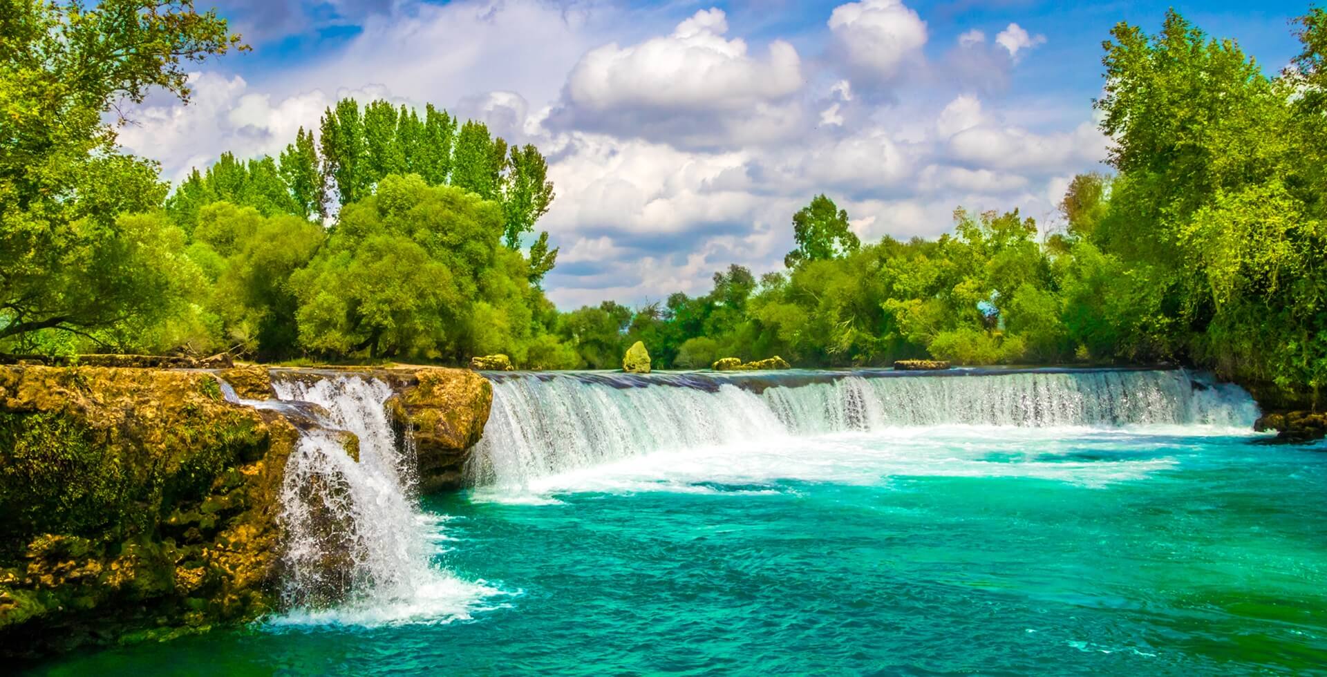 Footer Waterfall On The River Manavgat, Turkey